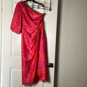 Andres Otalora Timbuktu One Shoulder floral maxi Dress